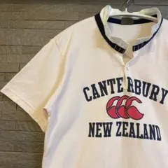 新品に近いCANTERBURY ラガーシャツ 160 大人のS相当 淡いピンクのサムネイル