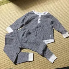 PETIT BATEAU_ストライプ ベビーパジャマ 86cmのサムネイル