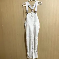 チャオパニックティピーキッズの白コーデュロイオーバーオール