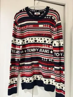 TOMMY JEANS ストライプニットセーター