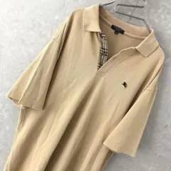 英国製 バーバリーロンドン ワンポイント ノバチェック ポロシャツ L