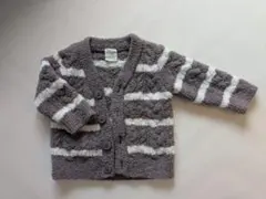 ジェラートピケ ストライプ ベビーカーディガン 70-80