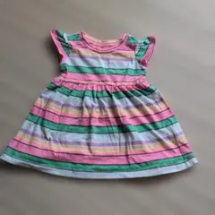 baby GAP マルチボーダー ワンピース 12-18m