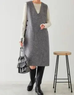タイムセール♥OPAQUE.CLIP✨Vネックミニジャンスカ