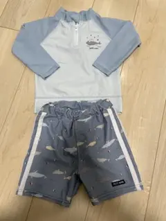 PETIT MAIN クジラ柄ラッシュガードセット 100cm