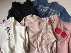 トップスセット（ミニーマウス・花柄・チェリー）ベストダウン