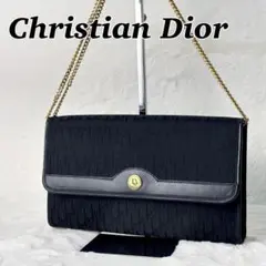 や*ー様 Dior　ディオール　ショルダーバッグ　トロッター　チェーン　革　黒