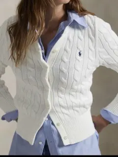 新品Polo Ralph Lauren ケーブルニットセーター M ホワイト