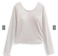 GRL カップ付バックオープンリブトップス[dk1369]