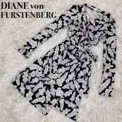 ダイアンフォンファステンバーグ　膝丈　ラップワンピース　シルク100%  2