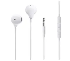イヤホン有線マイク付き3.5mmジャック通話可能 音量調節 (ホワイト）