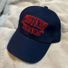 ロゴキャップ ネイビー 紺 Stranger Thingsキャップ