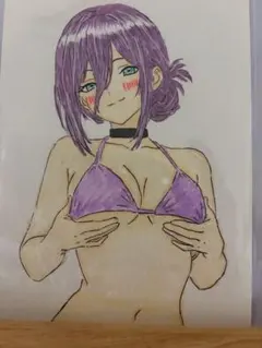 手描きイラスト ファンアート 2枚目から半額 限定！！ チェンソーマン　レゼ