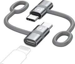 ライトニング タイプc 変換アダプタ PD 60W 急速充電 2個セット