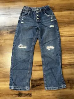 ZARAザラダメージ加工デニムパンツ160 gapローリーズファームチャオパニッ