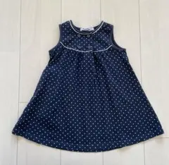 familiar 水玉模様 ノースリーブワンピース 90cm