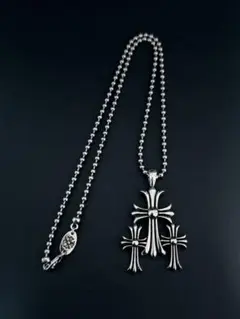 ネックレス トリプルクロス タイニー ボールチェーン シルバー アクセサリー