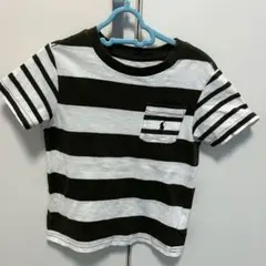 ラルフローレン キッズ ボーダーTシャツ 半袖 ポロマーク カーキ 白のサムネイル