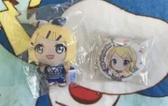 セガラッキーくじ プロジェクトセカイ 鏡音リン ぬいぐるみ 缶バッジ