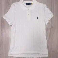 POLO RALPH LAUREN ケーブルニット ポロシャツ 半袖 L