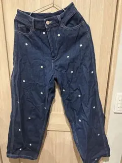 Rodeo Crowns 花柄刺繍 デニムパンツ