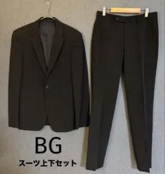 BG コムサイズム ブラック ストライプ カジュアル スーツセット S