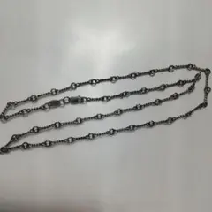 シルバー925ツイストチェーン50センチ燻しあり