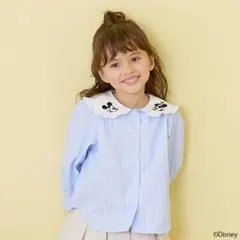 プティマインpetitmain 刺しゅうブラウス 長袖シャツ 110 フォーマル