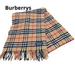 Burberrys 英国製 ベージュ ノバチェック マフラー ラムウール