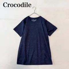 【クロコダイル】半袖Tシャツ（L)英字ロゴ ビックロゴ シンプル カジュアル