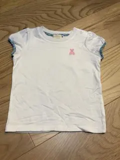 MIKI HOUSEミキハウステディベア刺繍 ホワイト Tシャツ 80のサムネイル