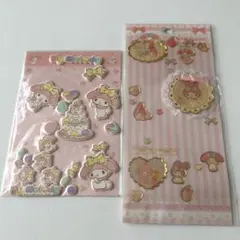 マイメロ　マイメロディー　ぷっくりシール　マシュマロシール　平成レトロ