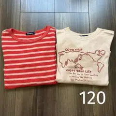 ムージョンジョン120サイズロンT2枚オレンジ