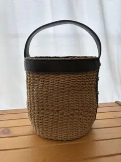 【美品】URBAN RESEARCH かごバッグ バケット型 ダークブラウンのサムネイル
