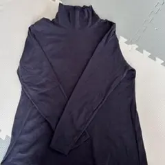 UNIQLO XL ダークネイビー タートルネックカットソー