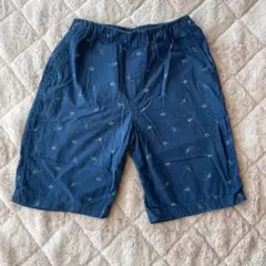 ユニクロ キッズ 160cm 子ども服 男の子 ハーフパンツ 紺 コットン100