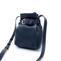 希少カラー 美品 オールドコーチ ショルダーバッグ レザー ネイビー