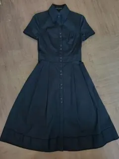 FOXEY NEW YORK ネイビー 半袖ワンピース FOXEY 白襟 ネイビー 半袖ワンピース - メルカリ