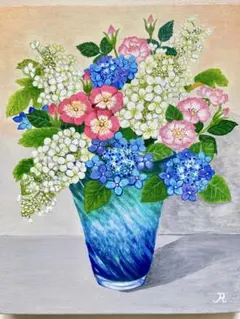 山口 蓬春 紫陽花 日本画 絵画 額装 - メルカリ