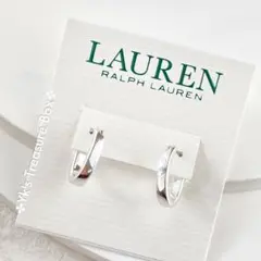 G596/RALPH LAUREN/在庫処分/ミニサイズシルバー楕円フープピアスのサムネイル