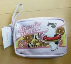 ドーナツにゃん ストラップ付きポーチ しまむら コラボ モフサンド 猫 ねこのサムネイル