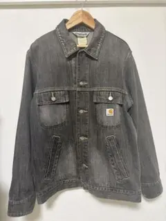Carhartt デニム カバーオール チョアジャケット ブラック フェード M