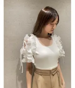 スナイデル　swnt232011 シアーフリルニット