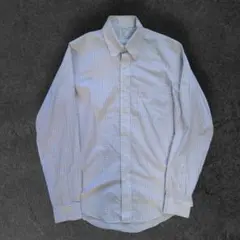 ブルックスブラザーズ 長袖ボタンダウンシャツ チェック M ノンアイロン 白