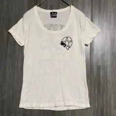 ロデオクラウンズ　バックプリント 半袖カットソー　白　S