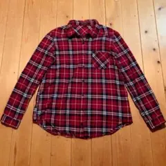 INGNI イング 赤 チェック柄 長袖 シャツ ロールアップ袖 ギャル