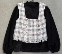 ZARA☆ラメ入りチェックベスト