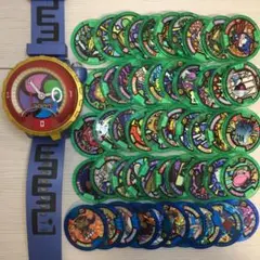 DX妖怪ウォッチ 零式 & 妖怪メダル 50枚 セット 緑 青 フレーム ②