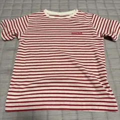 mont-bell 赤と白ストライプ Tシャツ 130