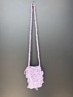 チュールフリルスマホショルダーバッグ　スマホショルダー　ハンドメイド　ミニバッグ